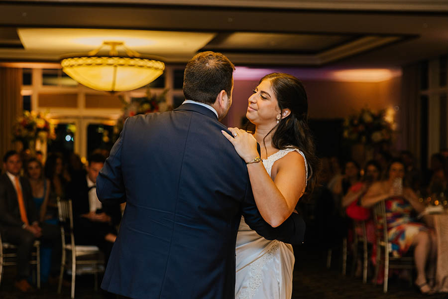 the Couple dancing to their final slow song of the night. Their wedding was a complete success due to Boston Premier.