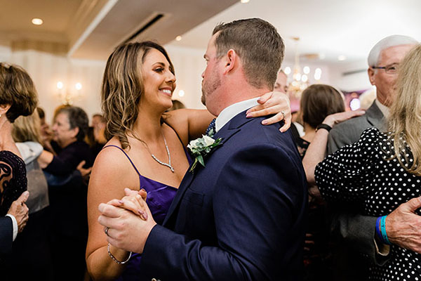 Intercontinental wedding guests dancing to the music of Boston Premier