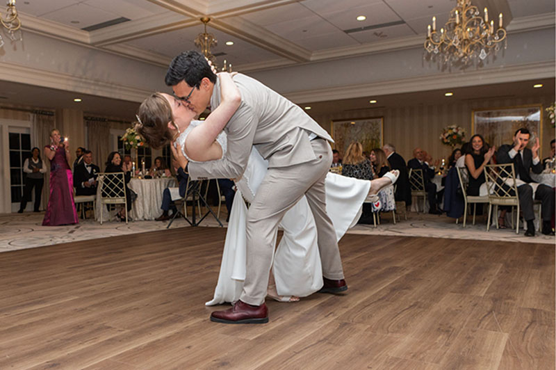Couple's last dance at Wellesley CC.