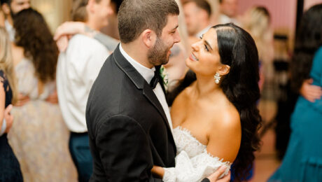 anjali and phil dancing together at their wedding